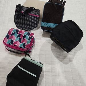 Stylish Black and Pink Lunch & Bottle Bags